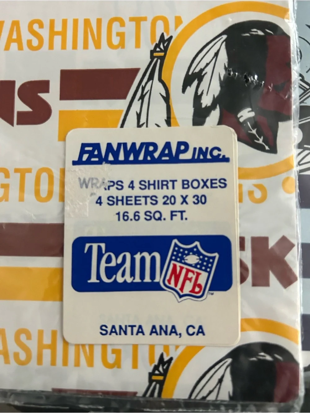 Vintage FanWrap Inc. Team NFL Shirt Wrap - Blue & White
